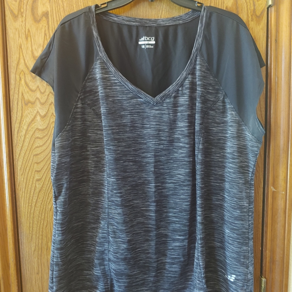BCG Workout dri knit shirt Size 1X Gray